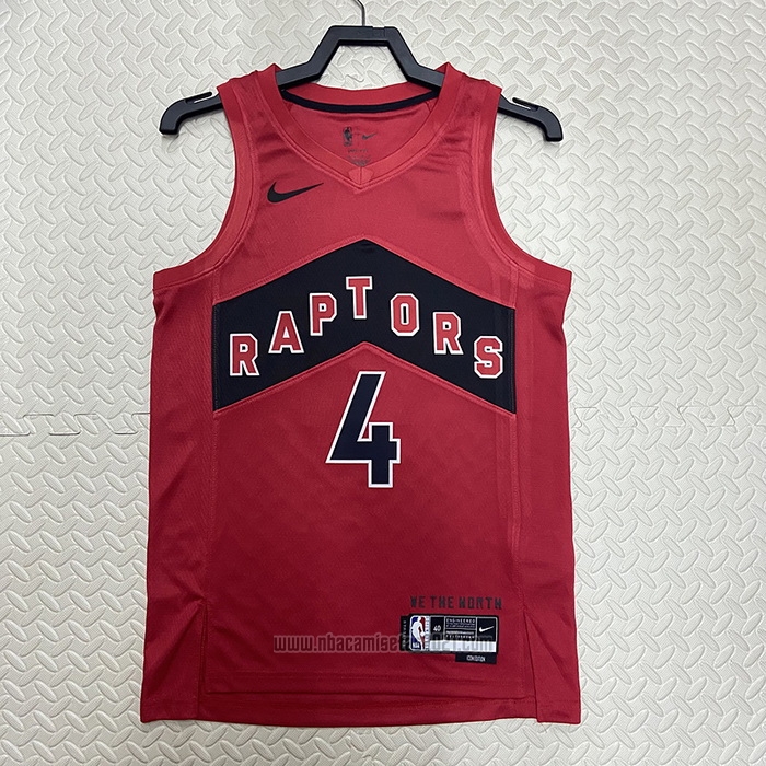 Camiseta Toronto Raptors Scottie Barnes #4 Icon 2022-23 Rojo